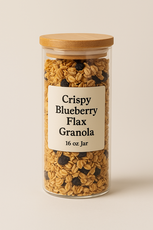 Crispy Blueberry Flax Granola (16oz Jar)