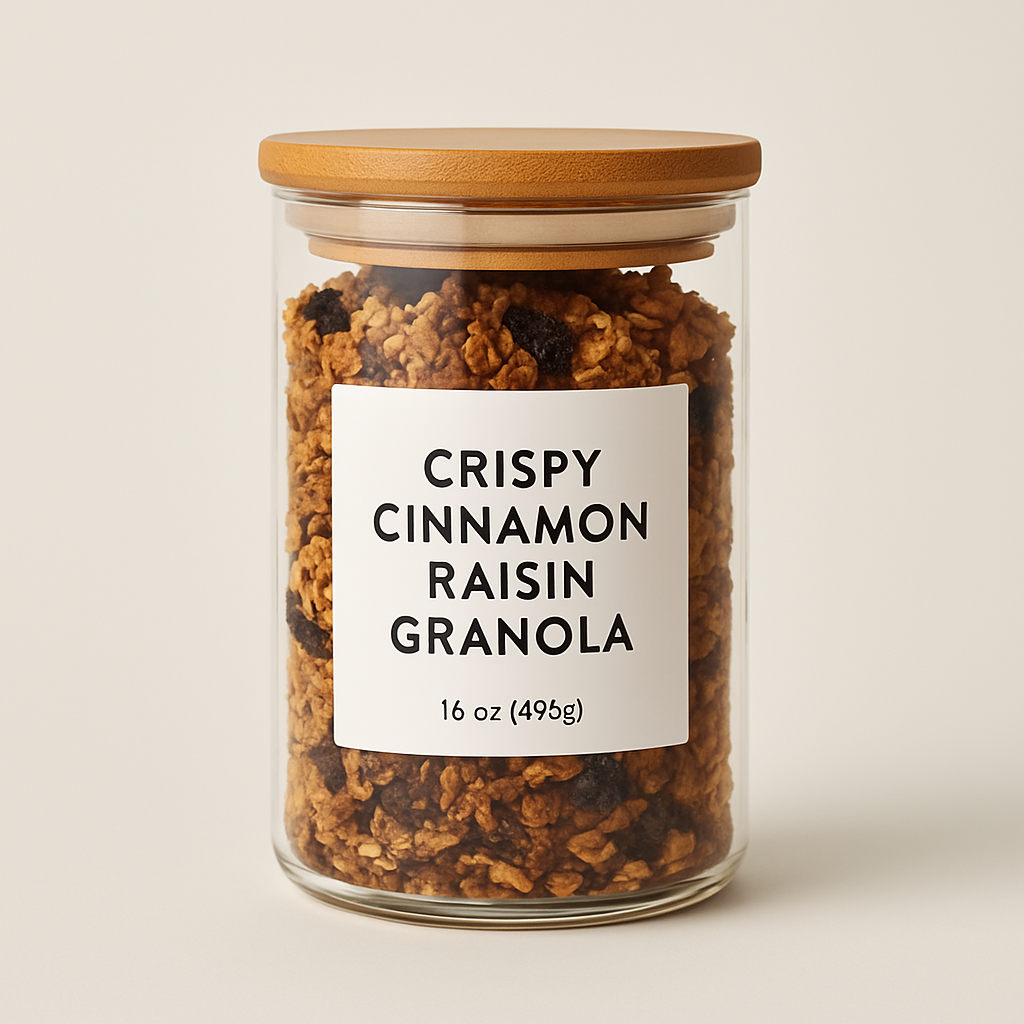 Crispy Cinnamon Raisin Granola (16oz Jar)