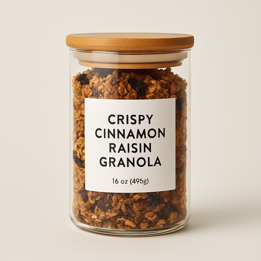 Crispy Cinnamon Raisin Granola (16oz Jar)